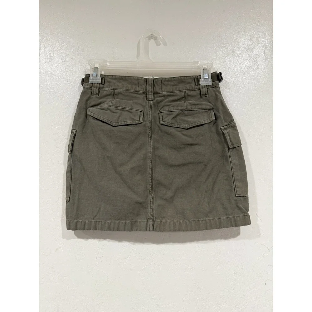 TNA Aritzia Surplus Division Cargo Mini Skirt Olive Green Utility Size 2